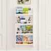 Bookcases Creative Wall Hanging Bookshelf Solid Wood Racks Simple Magazine Rack Living Room Storage Rack Display Rack (Color : White, Size : 50x12x118cm) view 4