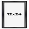 12x24 Shadow Box Black Beveled Display Frame | 1.5 Inches Deep | 1 Inch Wide Moulding | Includes Shatter Resistant Acrylic Plexiglas, Acid-Free Backing and Hanging Hardware view 1