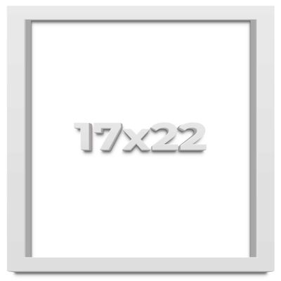 17x22 White Shadowbox Frame - Shadow Box Frame Interior Size 17x22 by 2 Inches Deep - White Frame is Made to Display Items Up to 1.75 Inches Deep Includes Shatter Resistant Acrylic, Backing, Hardware