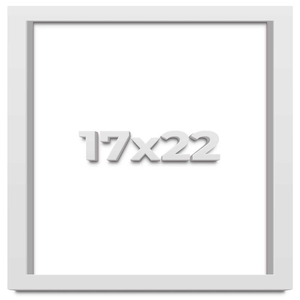 17x22 White Shadowbox Frame - Shadow Box Frame Interior Size 17x22 by 2 Inches Deep - White Frame is Made to Display Items Up to 1.75 Inches Deep Includes Shatter Resistant Acrylic, Backing, Hardware