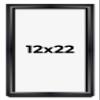 12x22 Shadow Box Black Beveled Display Frame | 1.5 Inch Deep | 0.75 Inch Moulding Width | Includes Shatter Resistant Acrylic Plexiglass, Backing and Hanging Hardware view 1