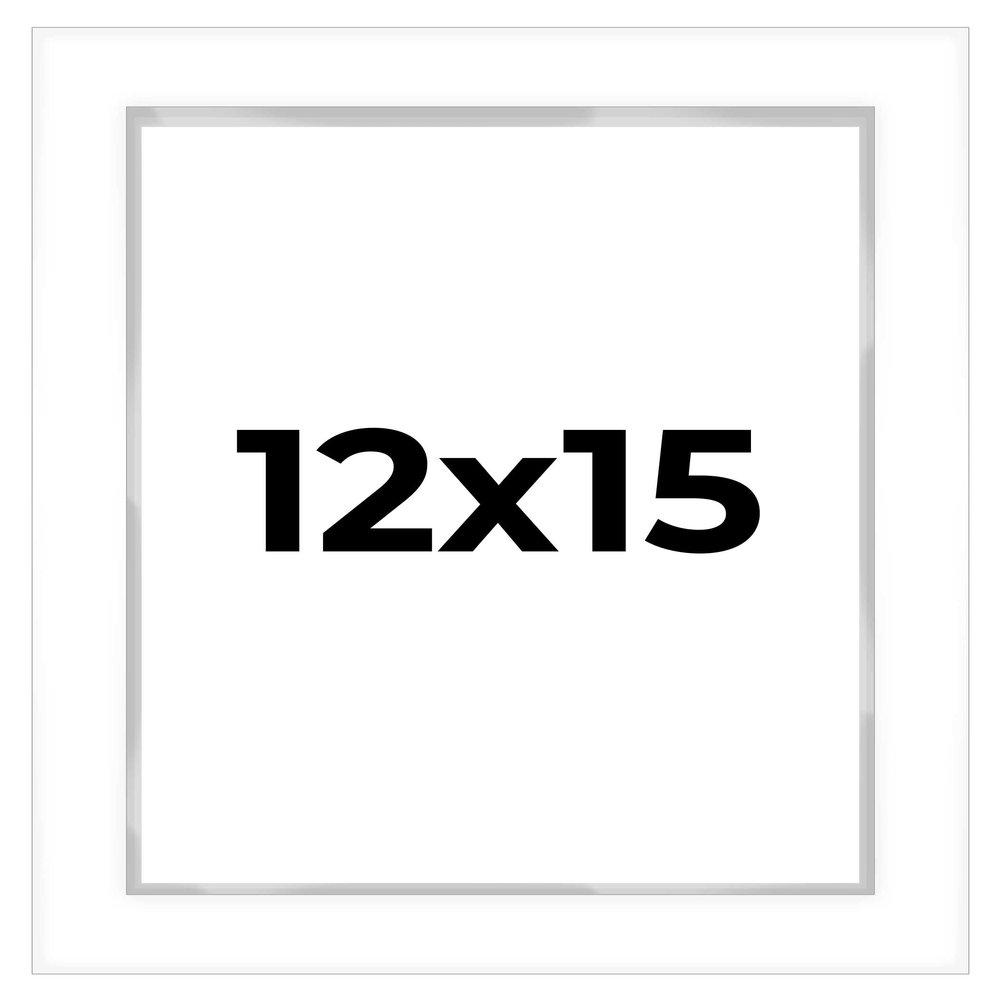 12x15 Shadow Box White Display Frame 1 Inch Deep | 1.5 Inch Wide Moulding | Includes Shatter Resistant Acrylic Plexiglass, Acid-Free Backing and Hanging Hardware