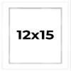 12x15 Shadow Box White Display Frame 1 Inch Deep | 1.5 Inch Wide Moulding | Includes Shatter Resistant Acrylic Plexiglass, Acid-Free Backing and Hanging Hardware view 1