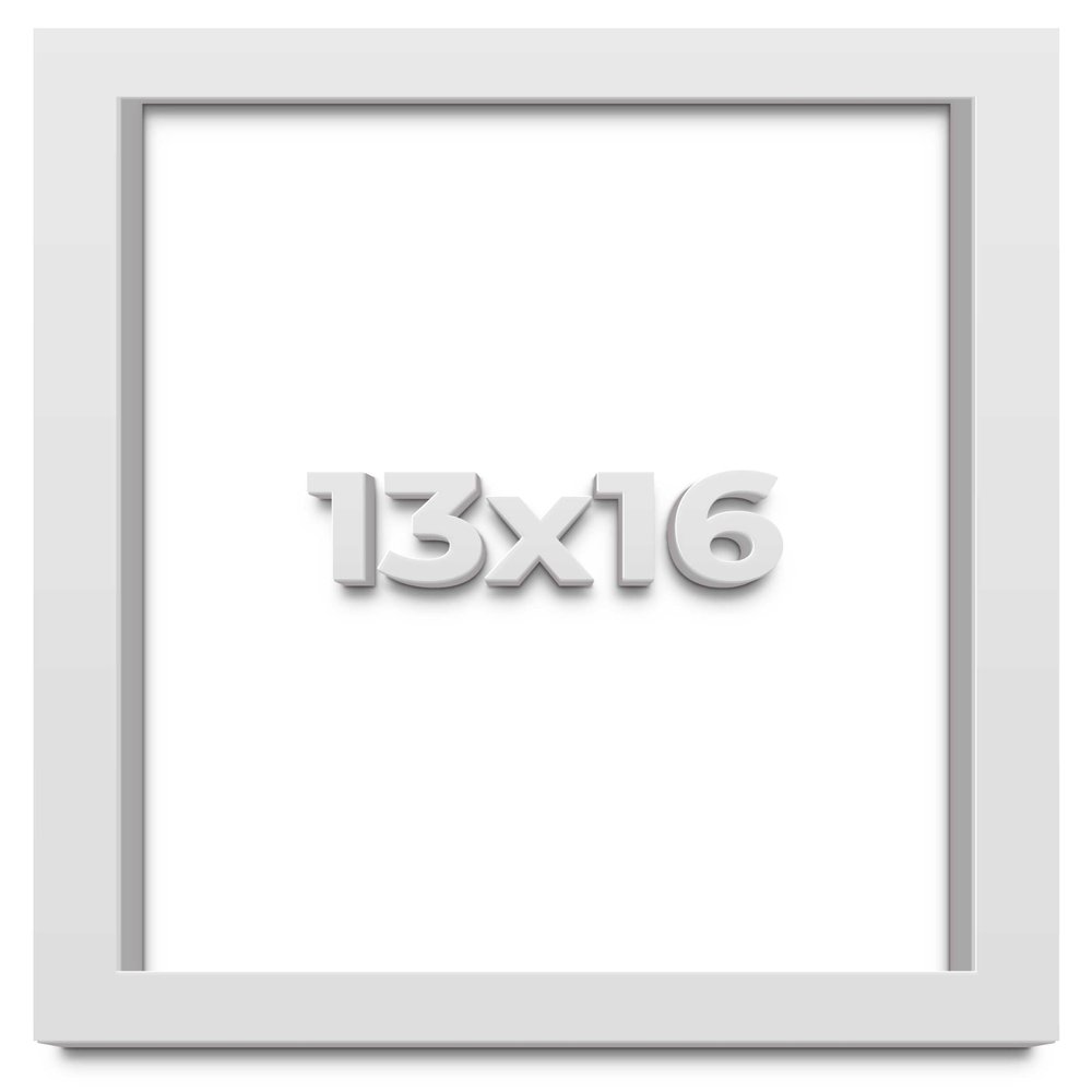 13x16 White Shadowbox Frame - Shadow Box Frame Interior Size 13x16 by 2 Inches Deep - White Frame is Made to Display Items Up to 1.75 Inches Deep Includes Shatter Resistant Acrylic, Backing, Hardware