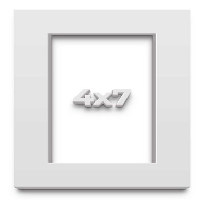 4x7 White Shadowbox Frame - Shadow Box Frame Interior Size 4x7 in by 2 in Deep - White Frame is Made to Display Items Up to 1.75 in Deep Includes Shatter Resistant Acrylic, Backing, Hardware