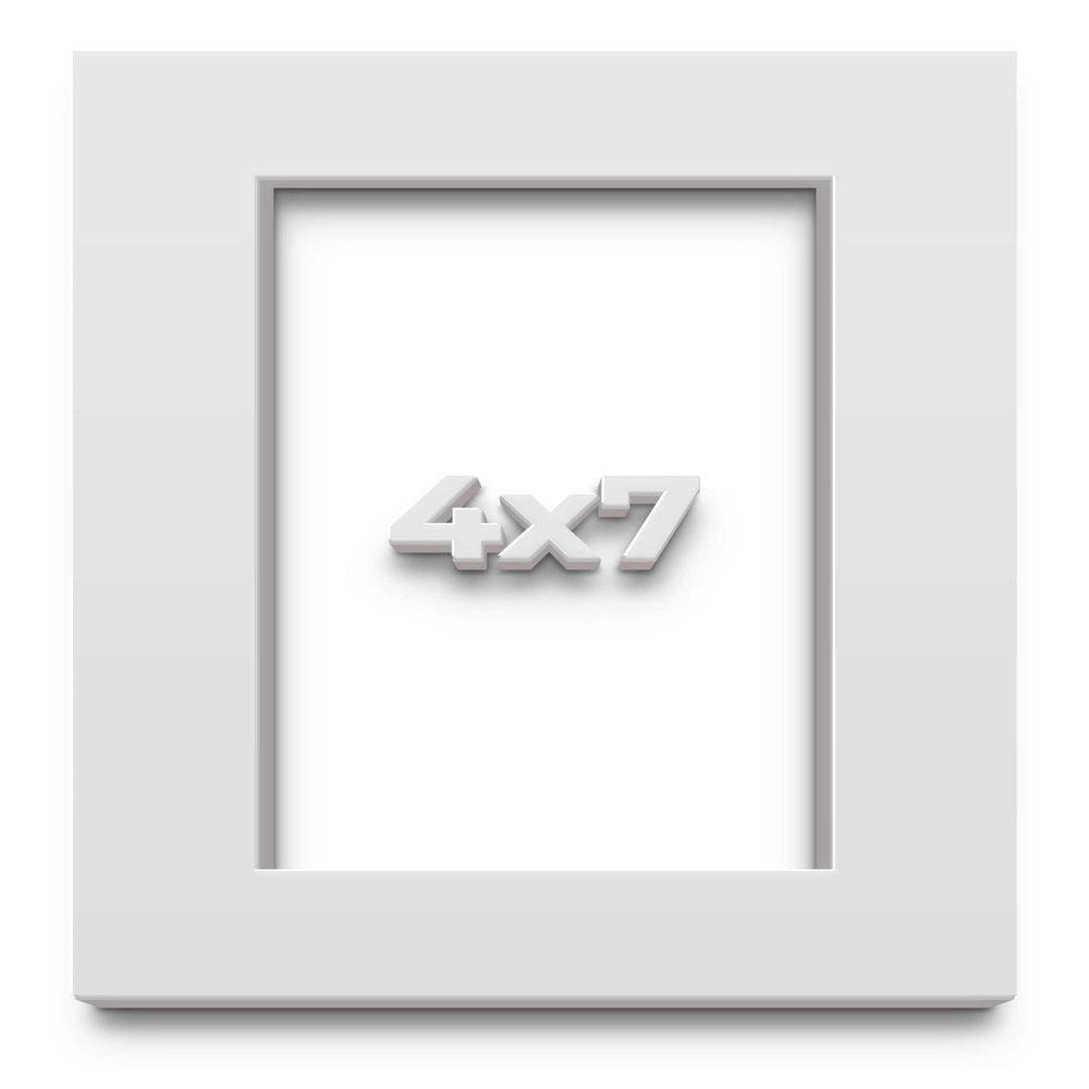 4x7 White Shadowbox Frame - Shadow Box Frame Interior Size 4x7 in by 2 in Deep - White Frame is Made to Display Items Up to 1.75 in Deep Includes Shatter Resistant Acrylic, Backing, Hardware