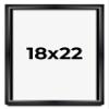 18x22 Shadow Box Black Beveled Display Frame | 1.5 Inches Deep | 1 Inch Wide Moulding | Includes Shatter Resistant Acrylic Plexiglas, Acid-Free Backing and Hanging Hardware view 1