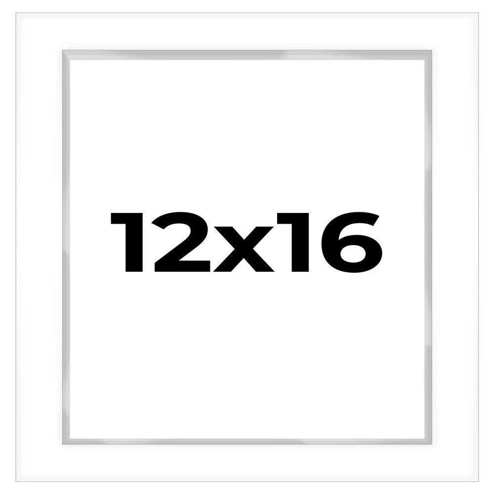 12x16 Shadow Box White Display Frame 1 Inch Deep | 1.5 Inch Wide Moulding | Includes Shatter Resistant Acrylic Plexiglass, Acid-Free Backing and Hanging Hardware