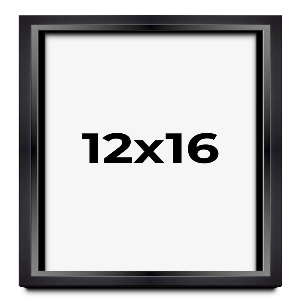 12x16 Shadow Box Black Beveled Display Frame | 1.5 Inches Deep | 1 Inch Wide Moulding | Includes Shatter Resistant Acrylic Plexiglas, Acid-Free Backing and Hanging Hardware