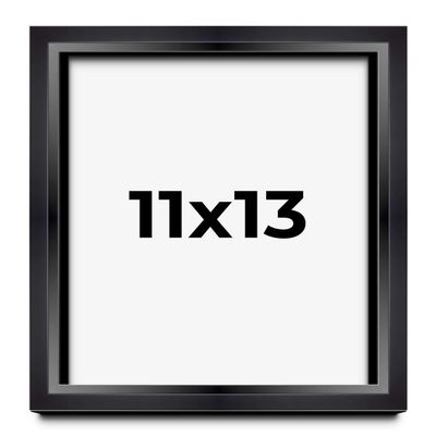 11x13 Shadow Box Black Beveled Display Frame | 1.5 Inch Deep | 0.75 Inch Moulding Width | Includes Shatter Resistant Acrylic Plexiglass, Backing and Hanging Hardware