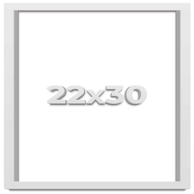 22x30 White Shadowbox Frame - Shadow Box Frame Interior Size 22x30 by 2 Inches Deep - White Frame is Made to Display Items Up to 1.75 Inches Deep Includes Shatter Resistant Acrylic, Backing, Hardware