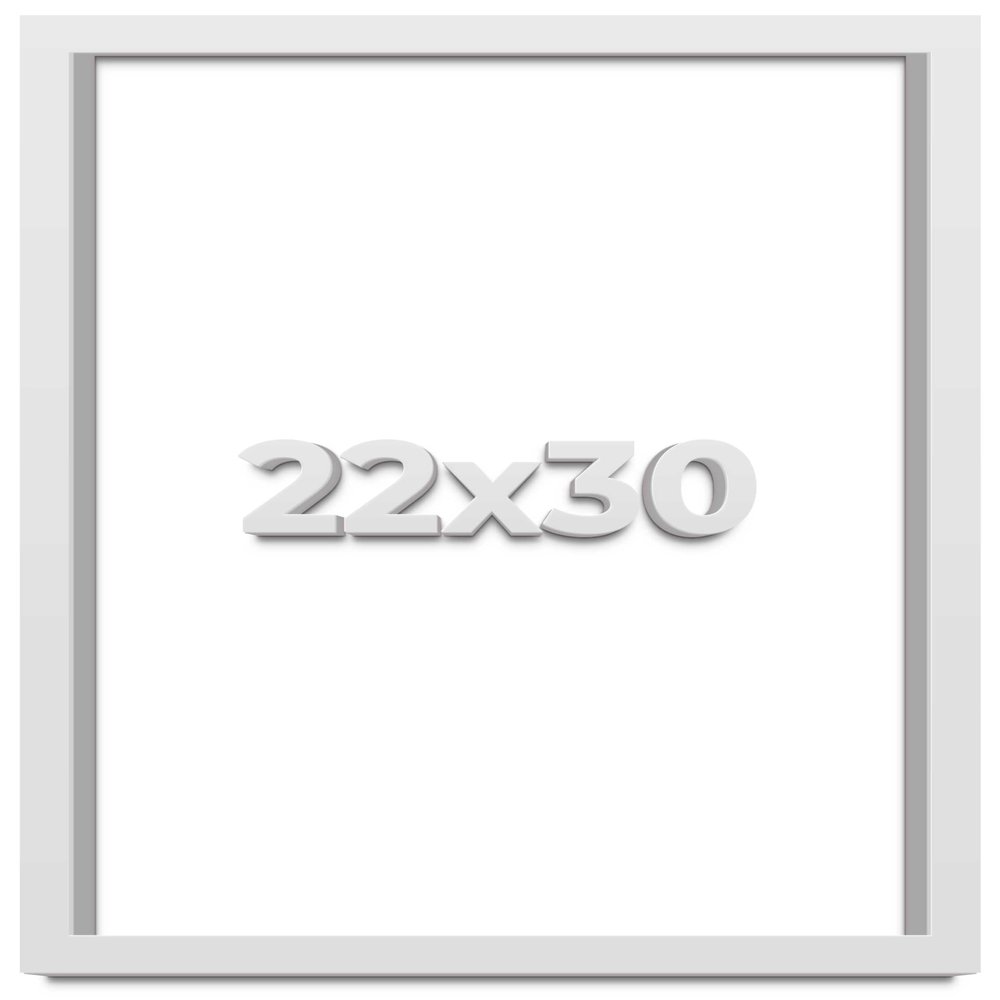 22x30 White Shadowbox Frame - Shadow Box Frame Interior Size 22x30 by 2 Inches Deep - White Frame is Made to Display Items Up to 1.75 Inches Deep Includes Shatter Resistant Acrylic, Backing, Hardware