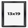13x19 Shadow Box Black Beveled Display Frame | 1.5 Inches Deep | 1 Inch Wide Moulding | Includes Shatter Resistant Acrylic Plexiglas, Acid-Free Backing and Hanging Hardware view 1
