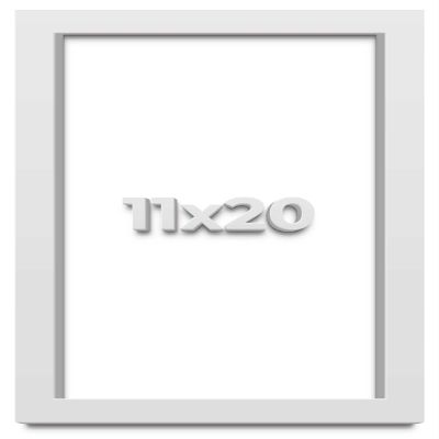 11x20 White Shadowbox Frame - Shadow Box Frame Interior Size 11x20 by 2 Inches Deep - White Frame is Made to Display Items Up to 1.75 Inches Deep Includes Shatter Resistant Acrylic, Backing, Hardware