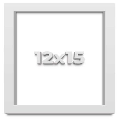 12x15 Shadow Box White Display Frame | 2 Inch Rabbet Depth | 1.25 Inch Moulding Width | Includes Shatter Resistant Acrylic Plexiglass, Backing and Hanging Hardware