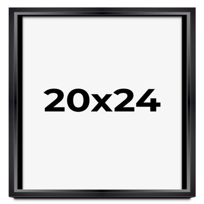 20x24 Shadow Box Black Beveled Display Frame | 1.5 Inch Deep | 0.75 Inch Moulding Width | Includes Shatter Resistant Acrylic Plexiglass, Backing and Hanging Hardware