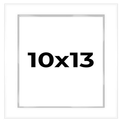 10x13 Shadow Box White Display Frame 1 Inch Deep | 1.5 Inch Wide Moulding | Includes Shatter Resistant Acrylic Plexiglass, Acid-Free Backing and Hanging Hardware