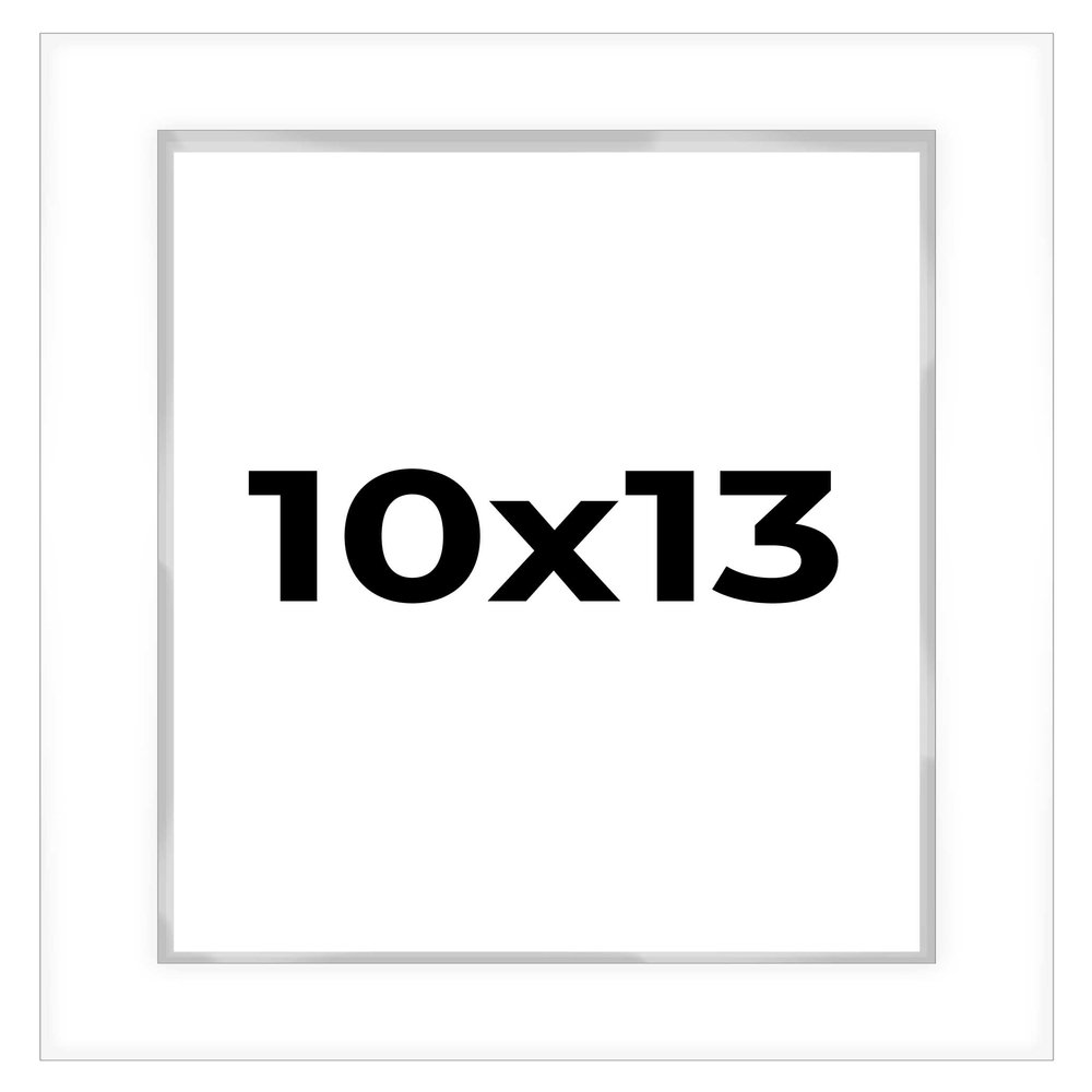 10x13 Shadow Box White Display Frame 1 Inch Deep | 1.5 Inch Wide Moulding | Includes Shatter Resistant Acrylic Plexiglass, Acid-Free Backing and Hanging Hardware