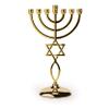 Ananadashop Gold Star David Candle Holder Decorative Judaica 7 Branch Israel Menorah Hanukkah view 1