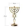 Ananadashop Gold Star David Candle Holder Decorative Judaica 7 Branch Israel Menorah Hanukkah view 2