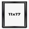 11x17 Shadow Box Black Beveled Display Frame | 1.5 Inch Deep | 0.75 Inch Moulding Width | Includes Shatter Resistant Acrylic Plexiglass, Backing and Hanging Hardware view 1