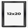 12x20 Shadow Box Black Beveled Display Frame | 1.5 Inches Deep | 1 Inch Wide Moulding | Includes Shatter Resistant Acrylic Plexiglas, Acid-Free Backing and Hanging Hardware view 1