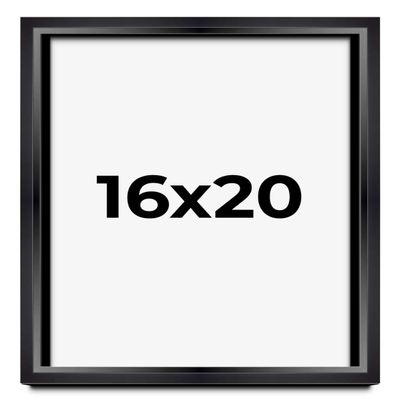 16x20 Shadow Box Black Beveled Display Frame | 1.5 Inch Deep | 0.75 Inch Moulding Width | Includes Shatter Resistant Acrylic Plexiglass, Backing and Hanging Hardware