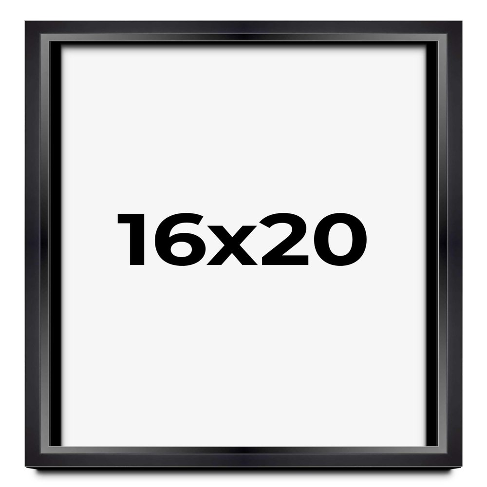 16x20 Shadow Box Black Beveled Display Frame | 1.5 Inch Deep | 0.75 Inch Moulding Width | Includes Shatter Resistant Acrylic Plexiglass, Backing and Hanging Hardware