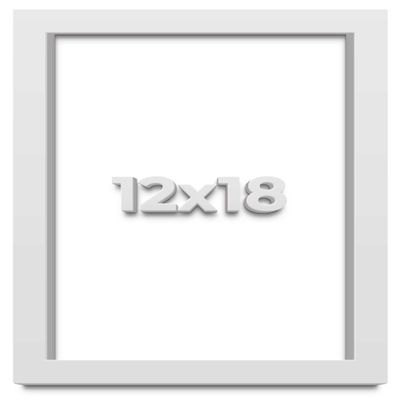 12x18 White Shadowbox Frame - Shadow Box Frame Interior Size 12x18 by 2 Inches Deep - White Frame is Made to Display Items Up to 1.75 Inches Deep Includes Shatter Resistant Acrylic, Backing, Hardware
