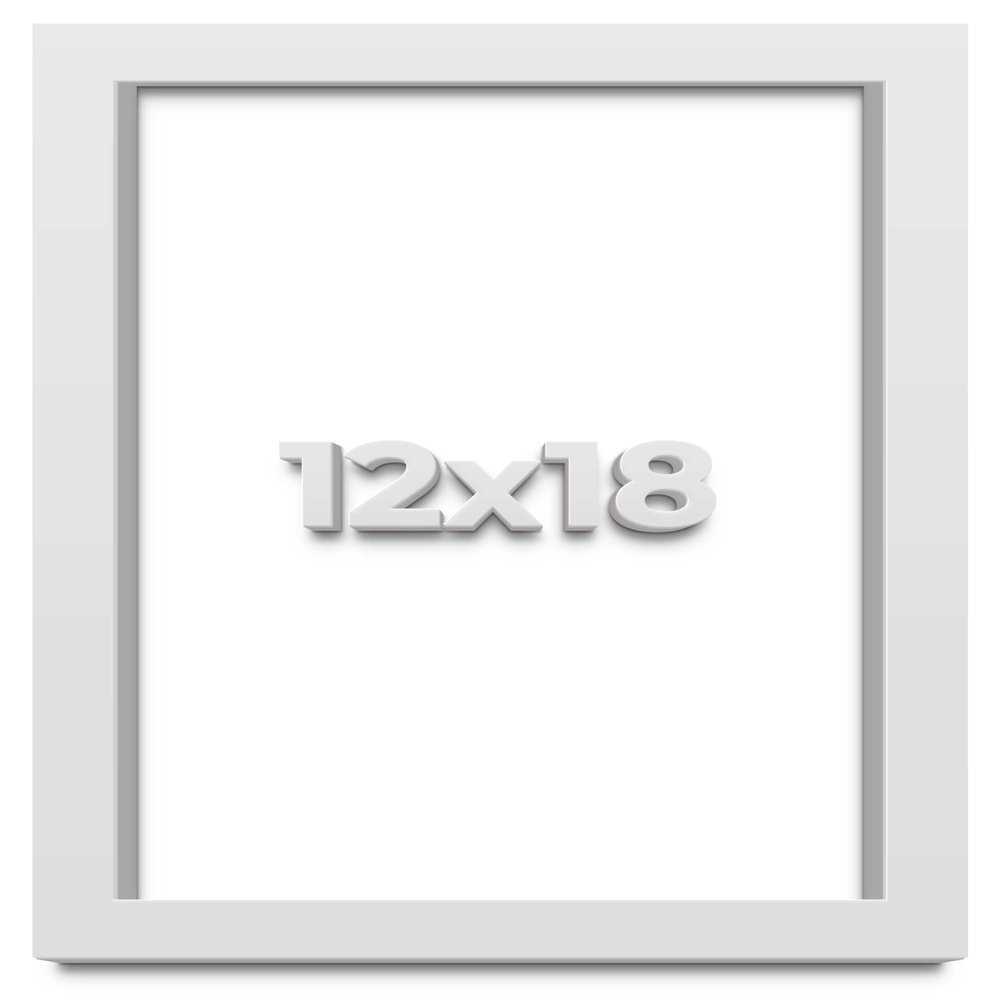 12x18 White Shadowbox Frame - Shadow Box Frame Interior Size 12x18 by 2 Inches Deep - White Frame is Made to Display Items Up to 1.75 Inches Deep Includes Shatter Resistant Acrylic, Backing, Hardware