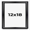 12x18 Shadow Box Black Beveled Display Frame | 1.5 Inches Deep | 1 Inch Wide Moulding | Includes Shatter Resistant Acrylic Plexiglas, Acid-Free Backing and Hanging Hardware view 1