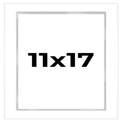 11x17 Shadow Box White Display Frame 1 Inch Deep | 1.5 Inch Wide Moulding | Includes Shatter Resistant Acrylic Plexiglass, Acid-Free Backing and Hanging Hardware