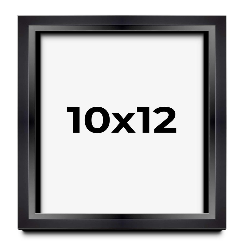10x12 Shadow Box Black Beveled Display Frame | 1.5 Inch Deep | 0.75 Inch Moulding Width | Includes Shatter Resistant Acrylic Plexiglass, Backing and Hanging Hardware