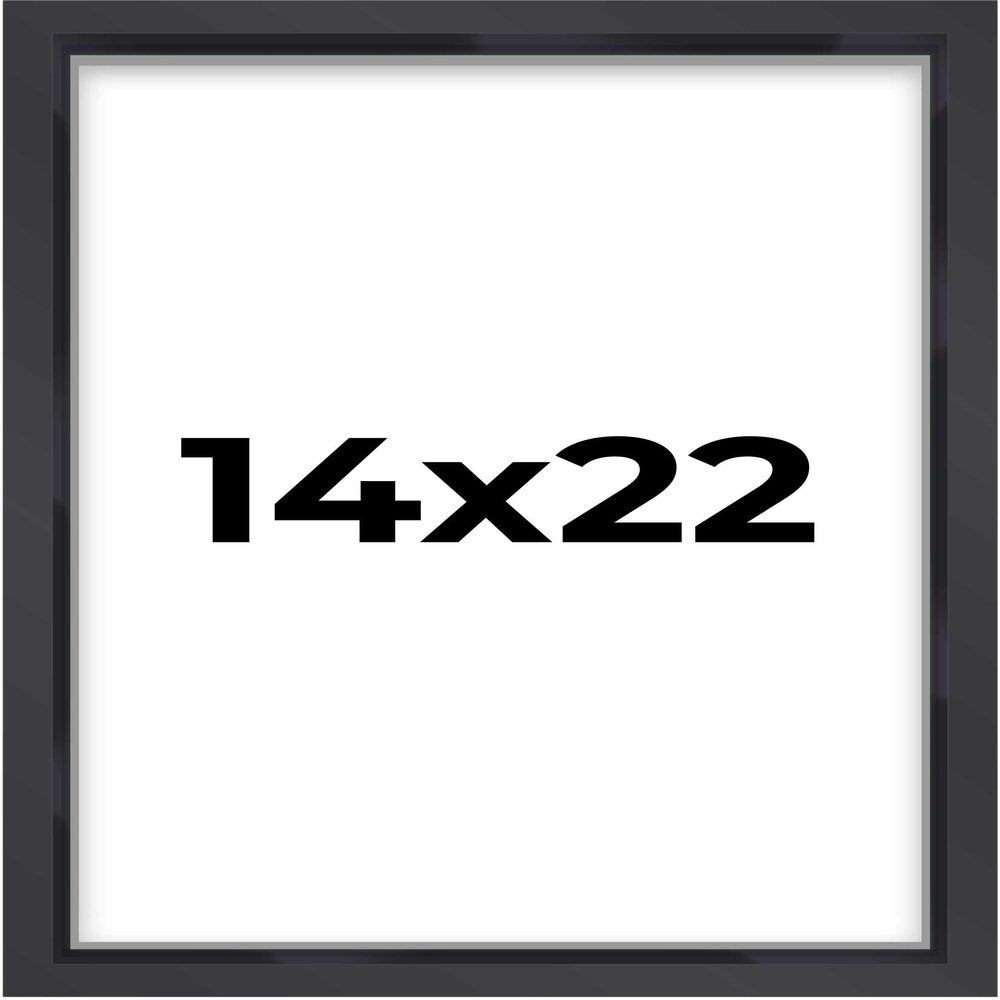 14x22 Black Shadowbox Frame - Shadow Box Frame Interior Size 14x22 by 1.5 Inches Deep - Black Frame Made to Display Items Up to 1.5 Inches Deep Includes Shatter Resistant Acrylic, Backing, Hardware