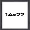 14x22 Black Shadowbox Frame - Shadow Box Frame Interior Size 14x22 by 1.5 Inches Deep - Black Frame Made to Display Items Up to 1.5 Inches Deep Includes Shatter Resistant Acrylic, Backing, Hardware view 1