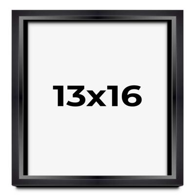 13x16 Shadow Box Black Beveled Display Frame | 1.5 Inches Deep | 1 Inch Wide Moulding | Includes Shatter Resistant Acrylic Plexiglas, Acid-Free Backing and Hanging Hardware