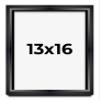 13x16 Shadow Box Black Beveled Display Frame | 1.5 Inches Deep | 1 Inch Wide Moulding | Includes Shatter Resistant Acrylic Plexiglas, Acid-Free Backing and Hanging Hardware view 1