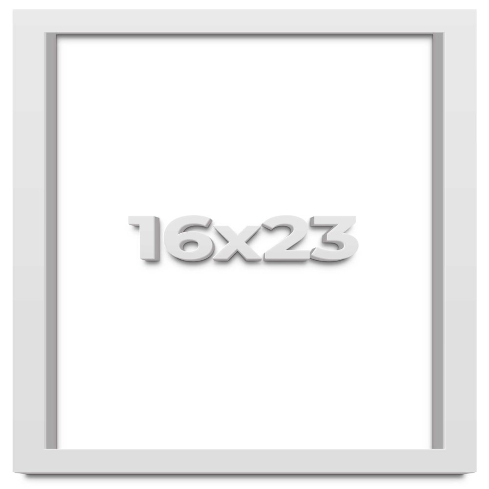 16x23 White Shadowbox Frame - Shadow Box Frame Interior Size 16x23 by 2 Inches Deep - White Frame is Made to Display Items Up to 1.75 Inches Deep Includes Shatter Resistant Acrylic, Backing, Hardware
