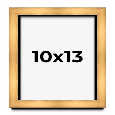 10x13 Shadow Box Gold Scuffed Siena Display Frame | 1.5 Inch Deep | 1.125 Inch Moulding Width | Includes Shatter Resistant Acrylic Plexiglass, Backing and Hanging Hardware