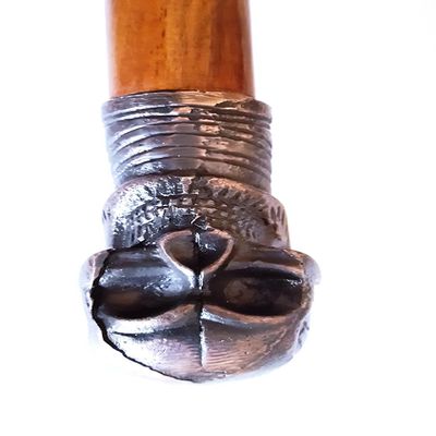 Mahira Nautical Solid Brass Antique Skull FACE Stick-Vintage Solid Walking Canes to Old Man Gift & Decor A