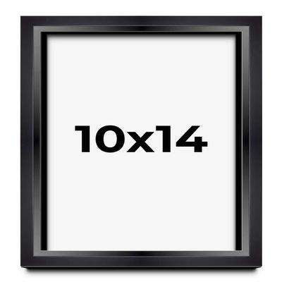 10x14 Shadow Box Black Beveled Display Frame | 1.5 Inches Deep | 1 Inch Wide Moulding | Includes Shatter Resistant Acrylic Plexiglas, Acid-Free Backing and Hanging Hardware