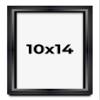 10x14 Shadow Box Black Beveled Display Frame | 1.5 Inches Deep | 1 Inch Wide Moulding | Includes Shatter Resistant Acrylic Plexiglas, Acid-Free Backing and Hanging Hardware view 1