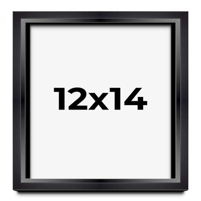 12x14 Shadow Box Black Beveled Display Frame | 1.5 Inches Deep | 1 Inch Wide Moulding | Includes Shatter Resistant Acrylic Plexiglas, Acid-Free Backing and Hanging Hardware
