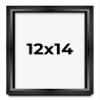 12x14 Shadow Box Black Beveled Display Frame | 1.5 Inches Deep | 1 Inch Wide Moulding | Includes Shatter Resistant Acrylic Plexiglas, Acid-Free Backing and Hanging Hardware view 1