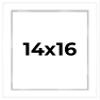 14x16 Shadow Box White Display Frame 1 Inch Deep | 1.5 Inch Wide Moulding | Includes Shatter Resistant Acrylic Plexiglass, Acid-Free Backing and Hanging Hardware view 1