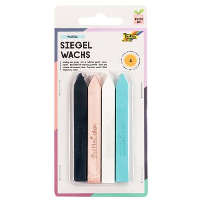 Folia Style Sealing Wax Assorted Colours White, Navy, Rose and Mint Metallic
