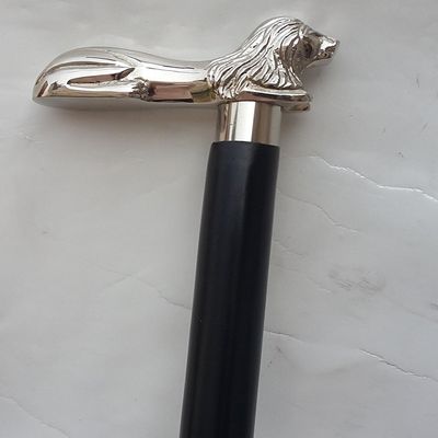 Mahira Nautical Lion FACE Antique Finishing Wood Walking Stick-Antique Brass Solid Gift Canes B