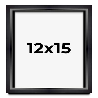 12x15 Shadow Box Black Beveled Display Frame | 1.5 Inches Deep | 1 Inch Wide Moulding | Includes Shatter Resistant Acrylic Plexiglas, Acid-Free Backing and Hanging Hardware