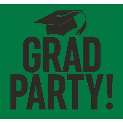 Graduation Party Yard Sign Green and Black