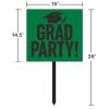 Graduation Party Yard Sign Green and Black view 3